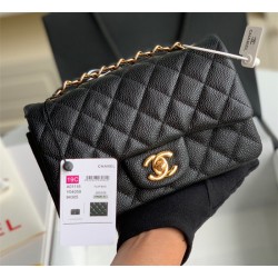  Classic Double Flap Bag Quilted Caviar 20CM