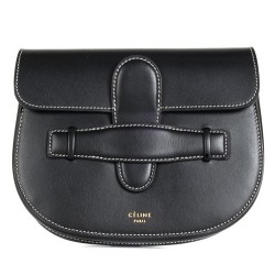 Céline Waist Black Leather Messenger Bag