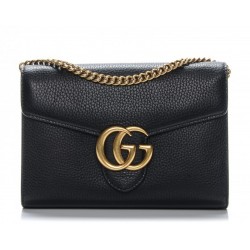 Gucci Calfskin Gg Marmont Chain Wallet