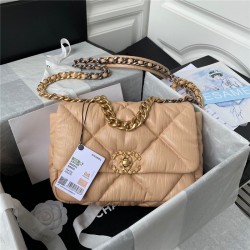 Chanel  Lambskin Quilted Medium Chanel 19 Flap