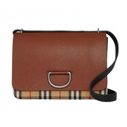Burberry Vintage Check And Leather D-Ring Bag