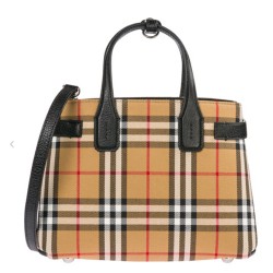 Burberry The Small Banner In Vintage Check And Leather 40769481