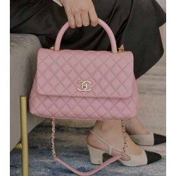 CHANEL Caviar Quilted Large Coco Handle Flap