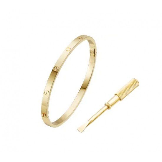 Cartier Love bracelet, small model, Sold with a screwdriver. narrow size: 3.65mm.