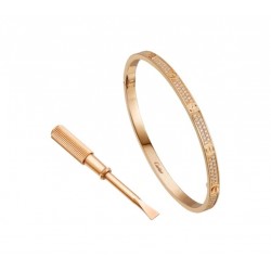 Cartier Love bracelet, small model, pavé,Sold with a screwdriver