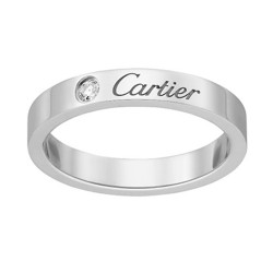 C de Cartier wedding band with diamond