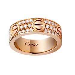 Cartier Love ring, diamond-paved