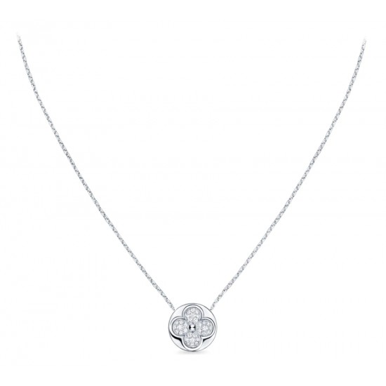 Louis Vuitton Diamond Blossom Sun Pendant, White Gold And Diamonds