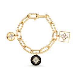 Louis Vuitton B Blossom Bracelet, Yellow Gold, White Gold, Onyx, White Mother-Of-Pearl And Diamonds