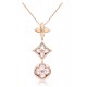 Louis Vuitton Color Blossom Long Earrings, Necklace, Bracelet,White Mother-Of-Pearl And Diamonds ,set Jewelry