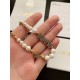 White Resin Bead And Crystal ‘J’Adior’ Antique Gold Finish Choker