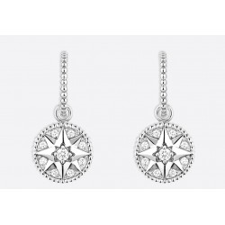 Rose Des Vents Earrings In 18K White Gold And Diamonds