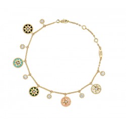 Rose Des Vents Bracelet,Necklace 18K Yellow Gold, Diamonds And Gemstones