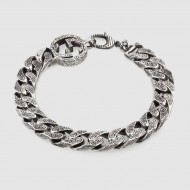 Interlocking G chain bracelet in silver
