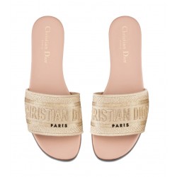 Dior Dway Slide Cotton Mbroidery For Women 
