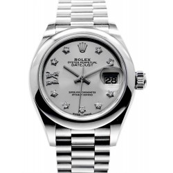 Rolex Lady-Datejust Diamond White Dial Watch