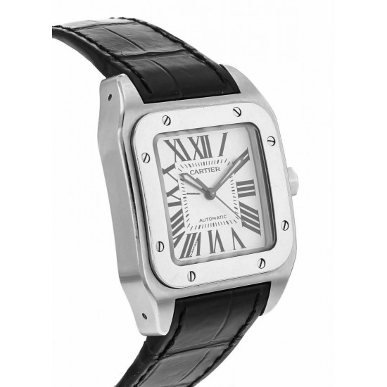Cartier Santos 100 Stainless Steel Medium Automatic Watch W20106X8