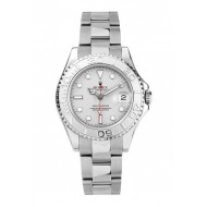 Rolex Steel And Platinum Rolesium Yacht-Master 40 Watch - Platinum Dial 116622